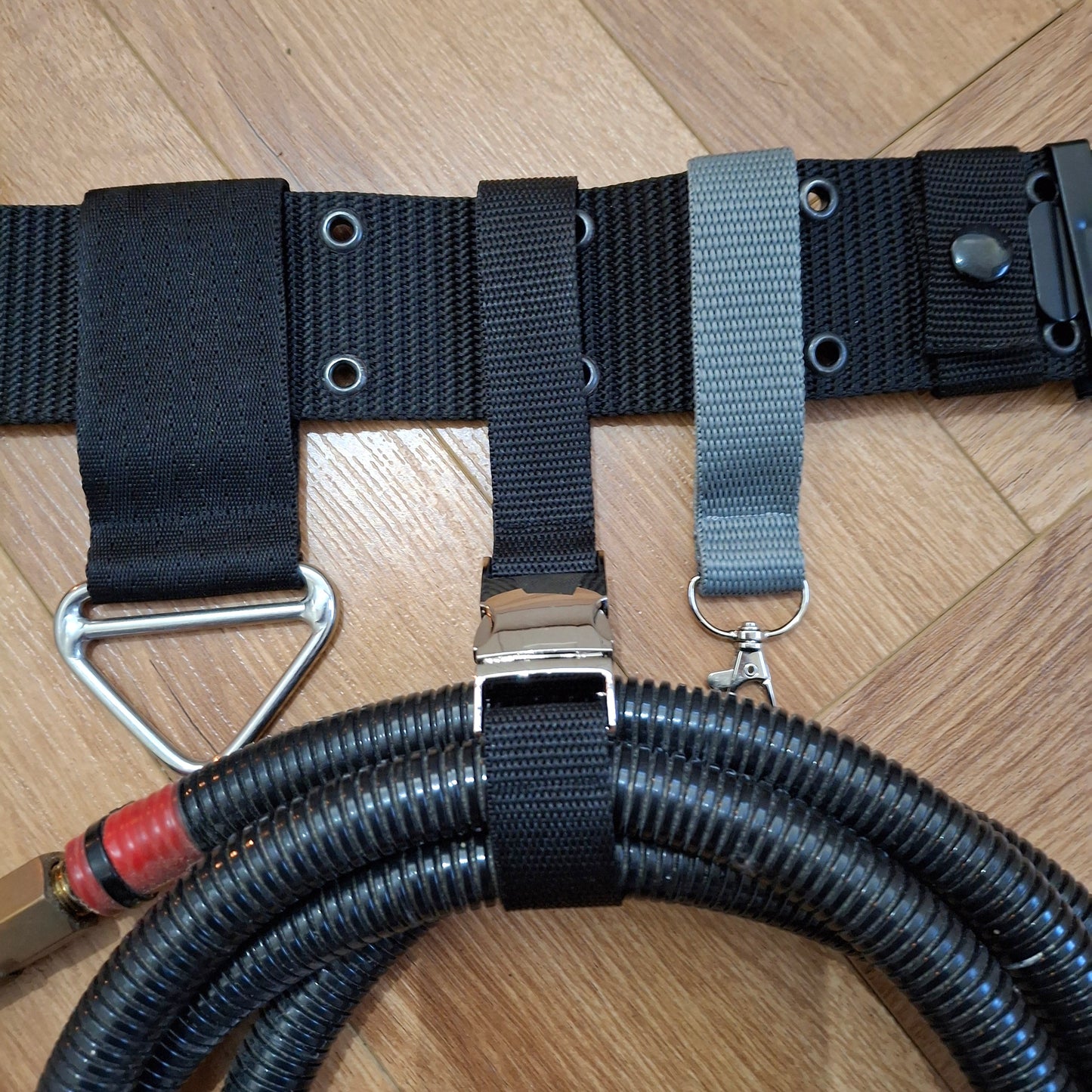 Ghostbusters trap cable / hose holsters in GB1 leather or GB2 webbed styles.