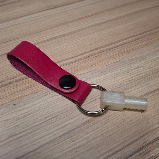 Ghostbusters Leg Hose Belt Fob Connector in Cerise Pink Leather